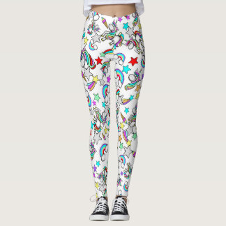 Cartoon Unicórn Damas Leggings