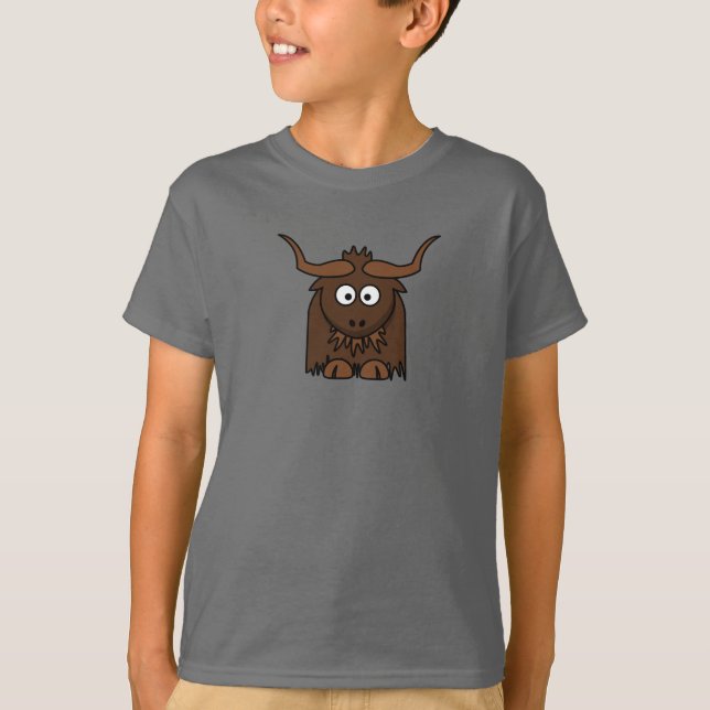 Cartoon Yak - Kids T-Shirt (Frente)