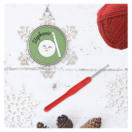 Cartoon Yarn Ball & Crochet Hook + Ornamento de No