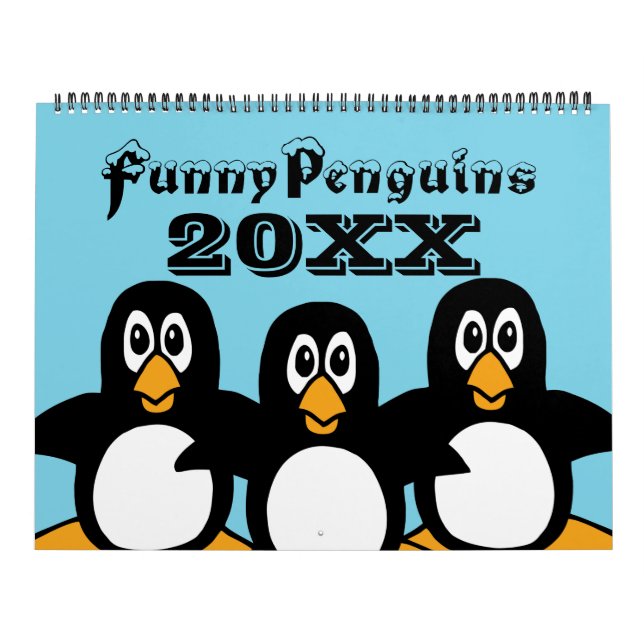 Cartoons Penguins Engraçados Calendário Grande (Capa)