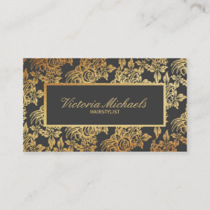 Carvão vegetal elegante e cartões de visitas