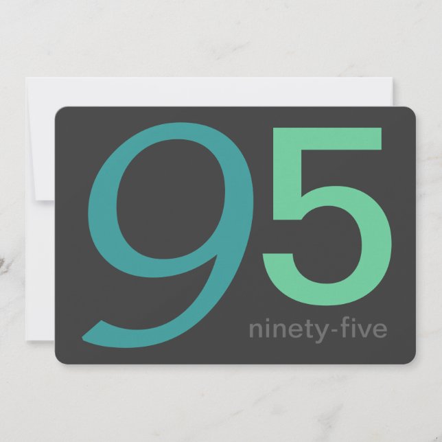 Carvões e Azul - Convite Personalizado 95.o Aniver (Frente)