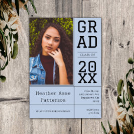 Casa Aberta de Graduação de Fotos | Convite Azul