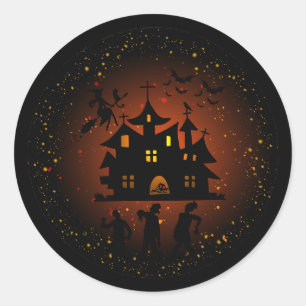 Casa assombrada com o adesivo do Zombies
