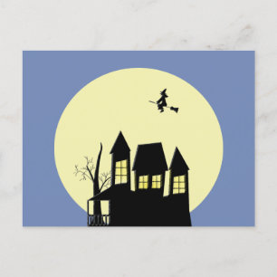 Casa assombrada e Cartão de Bruxa Voadora