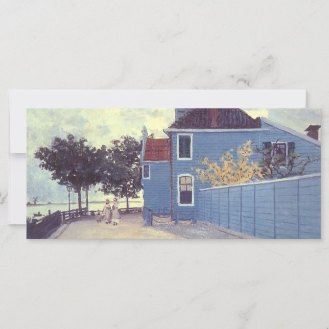 Casa Azul em Zaandam de Claude Monet (Frente)