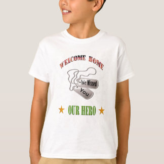 Casa bem-vinda nossa camisa do herói