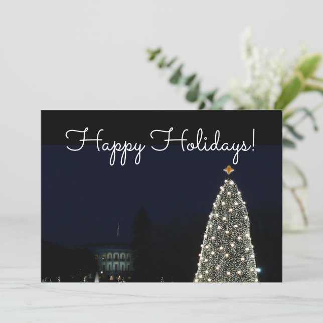 Casa Branca e Férias de Natal em Árvore Nacional D (Em pé/Frente)