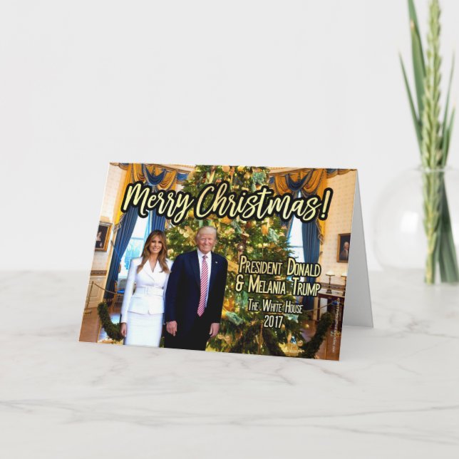 Casa Branca Melania Donald Trump Cartão de Natal (Frente)