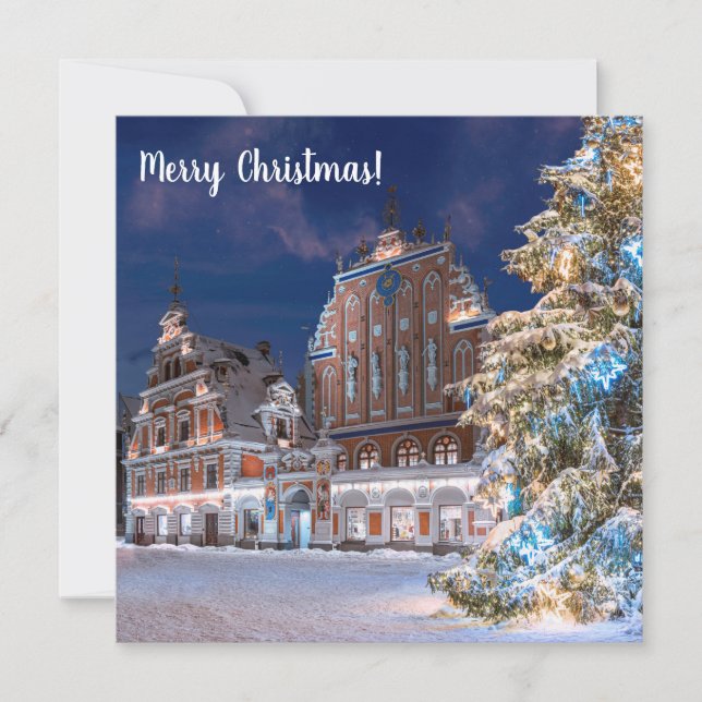 Casa da árvore de Natal e Blackhead em Riga (Frente)