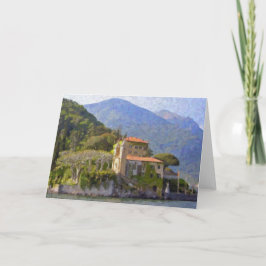 "Casa de campo Balbianello, cartão de Como do