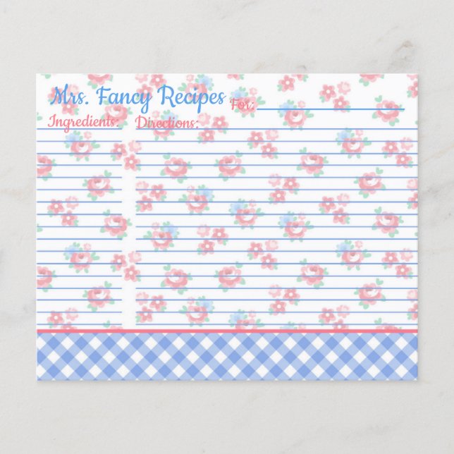 Casa de Campo Shabby Chic Floral Personalizada (Frente)
