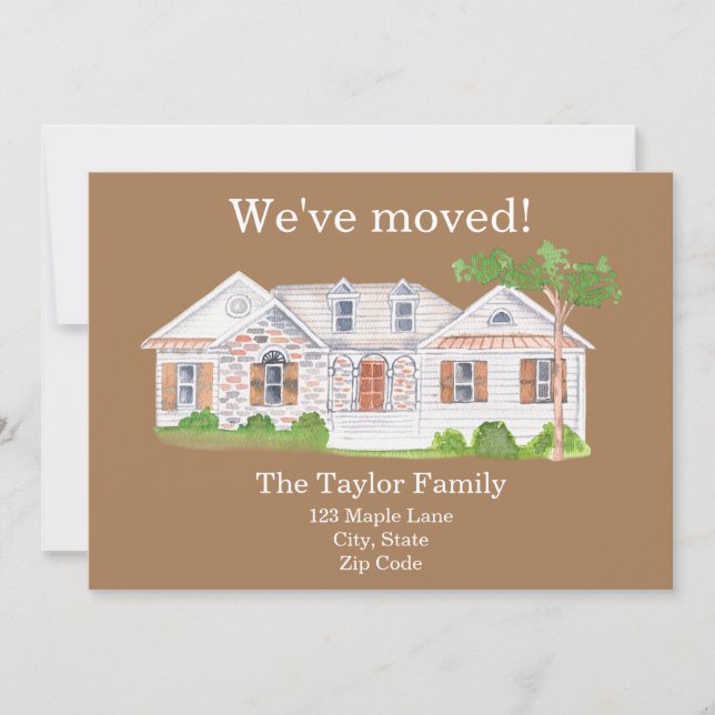 Casa de Cores-de-Água Bonitas Mudámos Novo Anúncio (Frente)