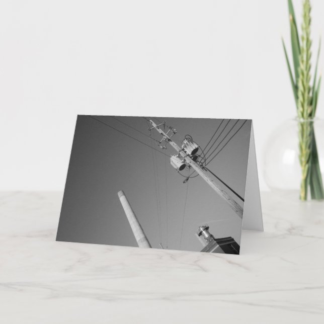 "Casa de ENERGIA Preta e Branca" Consiga um Cartão (Frente)