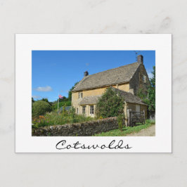 Casa-de-ferro inglesa com cartão postal branco de