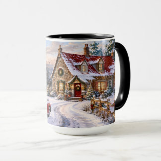 Casa de Natal Aconchegante Caneca de Inverno