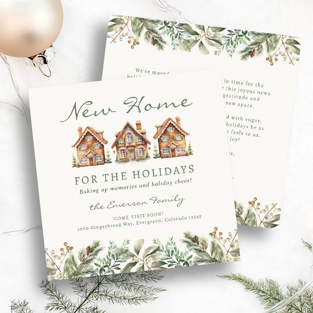 Casa De Natal Para O Cartão De Férias (Christmas New Home For The Holidays Card
)