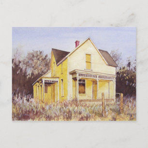 Casa de Verão Amarelo - cartão postal