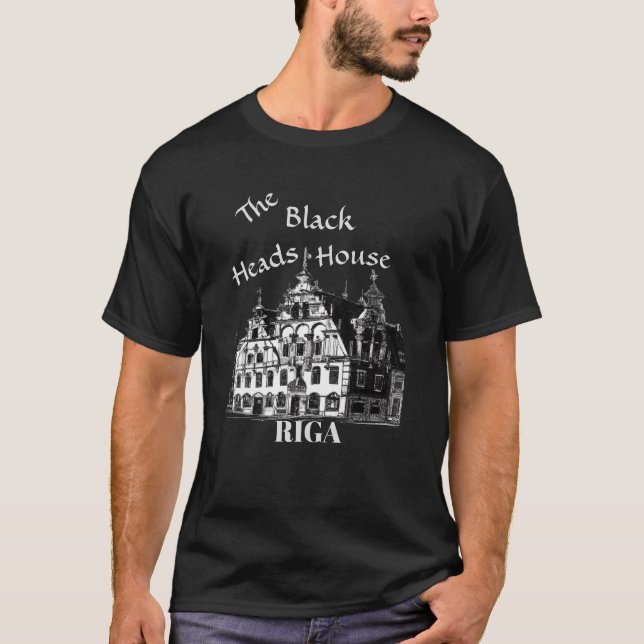 Casa Desenhada à Mão de BlackHead Unisex T-Shirt (Frente)