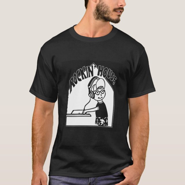 Casa DJ de Rockin: Camisa preta de T (Frente)