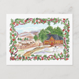 Casa do País Vitoriano do Convite de festas de Nat