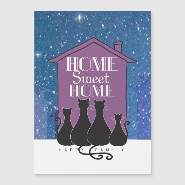 Casa doce - Feliz Cartão Familiar (Frente)