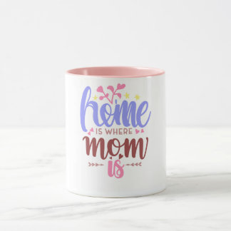 Casa é onde a mamãe está caneca aquecendo o amor m