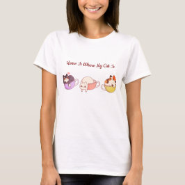 Casa é Onde Meu Gato Está Camiseta de Amante de Ga