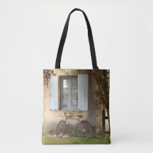 Casa francesa por todo o Impressão Tote Bag