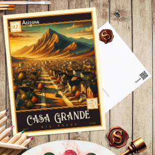Casa Grande, Arizona Cartão postal Vintage