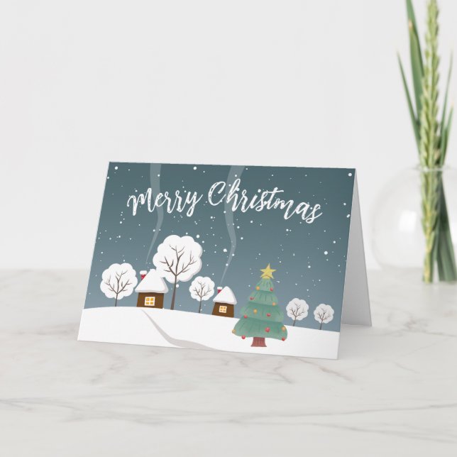 Casa para o Cartão de Férias de Natal (Frente)