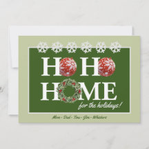 Casa Para O Cartão De Natal Personalizado De Féria
