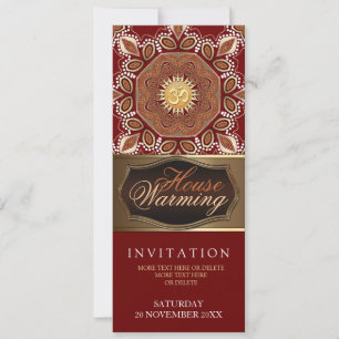 Casa que aquece o convite de festas da terra do OM