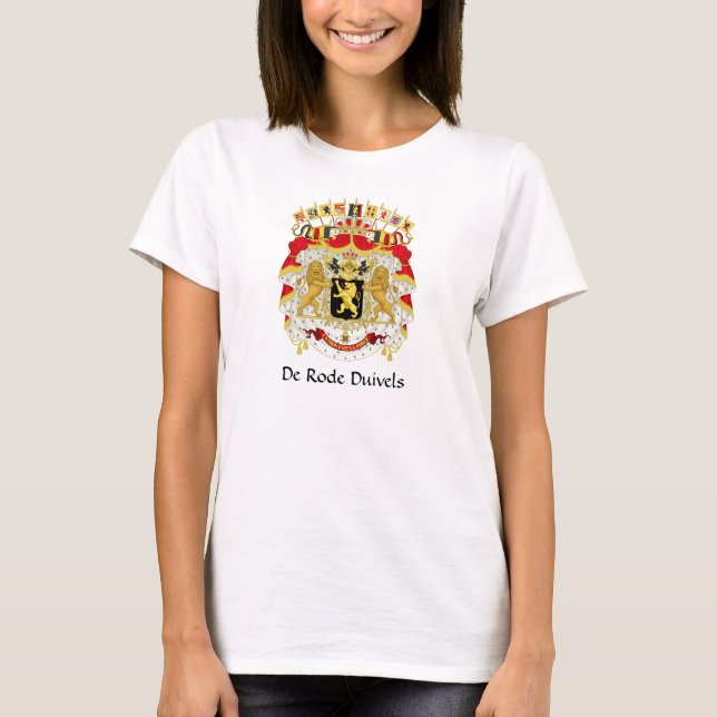 Casaco da Bélgica de Arms De Rode Duivels T-Shirt (Frente)