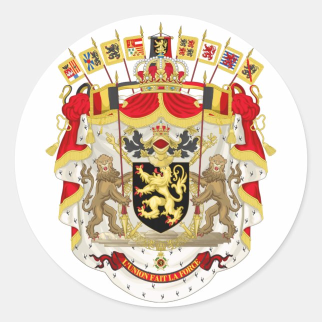 Casaco da Bélgica para o adesivo de armas (Frente)