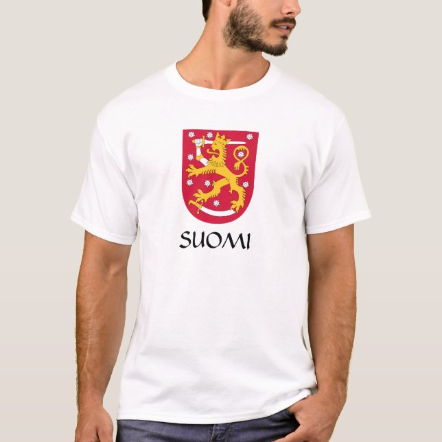 Casaco da Finlândia de Braços Suomi T-Shirt  (Frente)