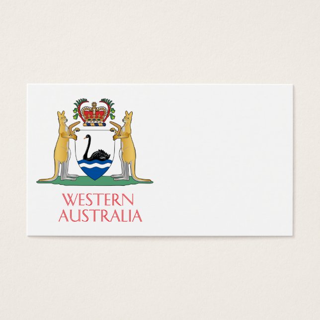 Casaco de armas da Austrália Ocidental (Frente)