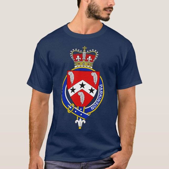 Casaco de Armas de Parkinson - Camisa de T-Crest F (Frente)