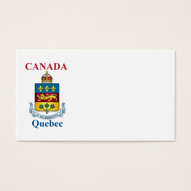 Casaco de armas do Quebec (Frente)