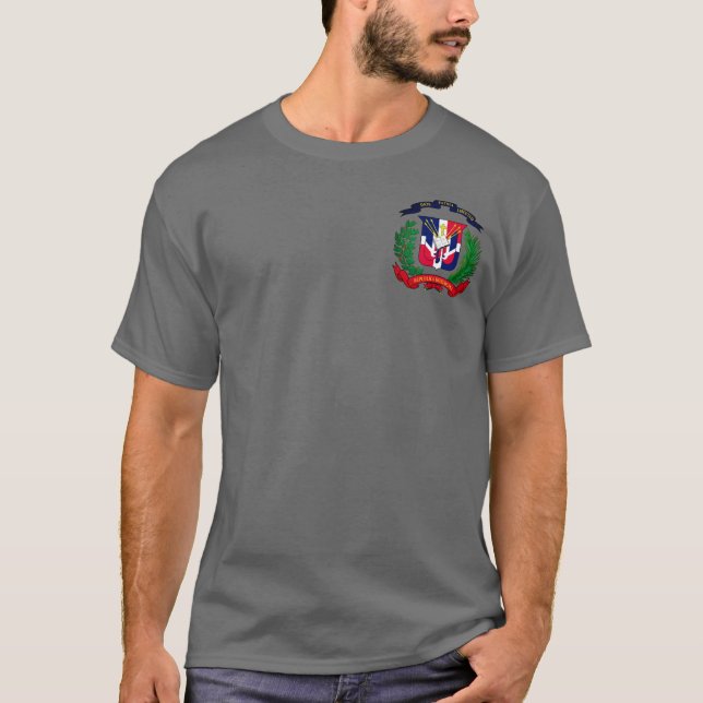 Casaco de armas T-Shirt da República Dominicana (Frente)