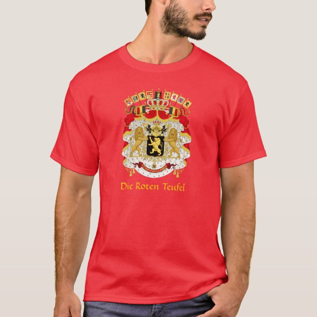 Casaco de Braços Bélgica Die Roten Teufel T-Shirt (Frente)