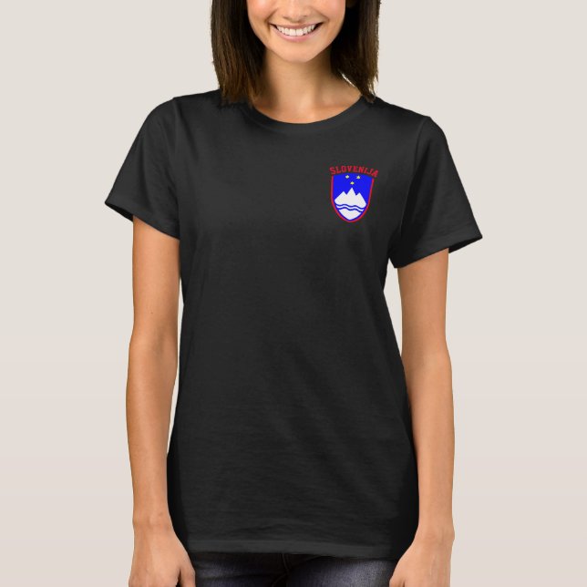 Casaco de Braços da Camisa T da ESLOVÊNIA (Frente)