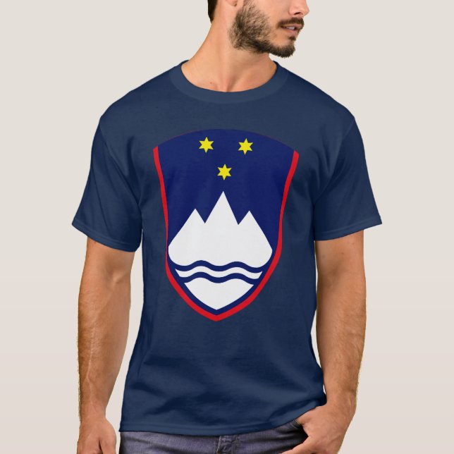 Casaco de Camiseta das Armas da Eslovênia (Frente)