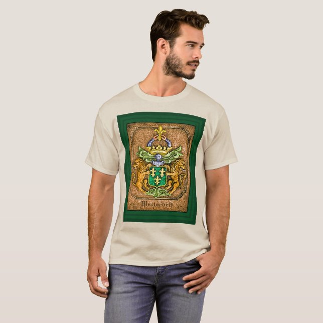 Casaco de Camiseta de Armas da Família Van Westerv (Frente Completa)