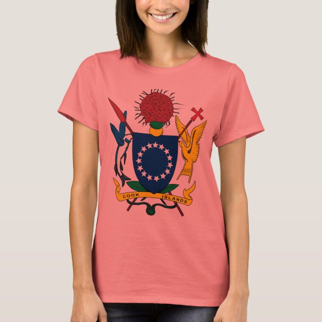 Casaco de Camiseta de Armas das Ilhas Cook (Frente)