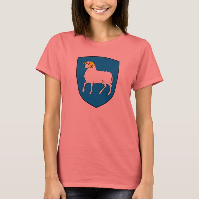 Casaco de Camiseta de Armas das Ilhas Faroé (Frente)