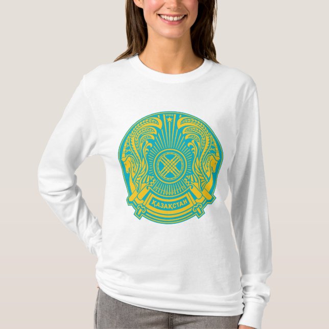 Casaco de Camiseta de Armas do Cazaquistão (Frente)