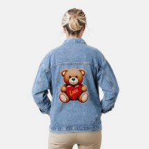 Casaco de Ganga Feminino "Amor" de Urso de Pelúcia
