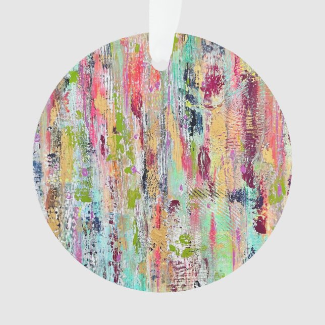 Casaco de muitas cores - Ornamento acrílico (Frente)