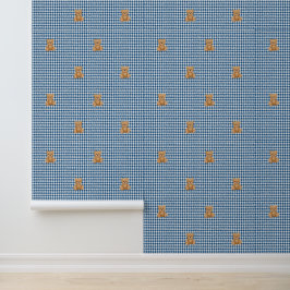 Casaco Houndstooth Teddy, Azul Clássico,